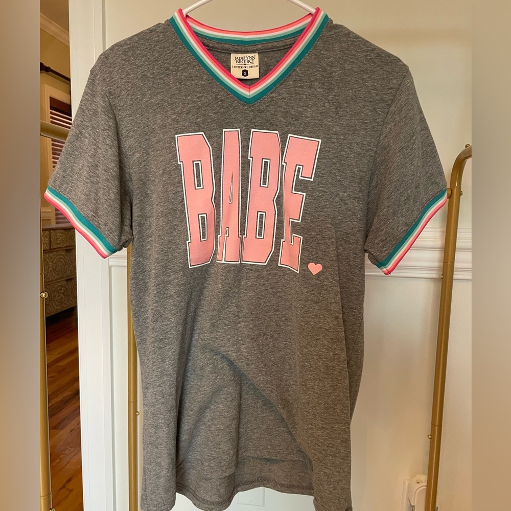 Boutique “Babe” Tee. Worn once, so cute and soft!